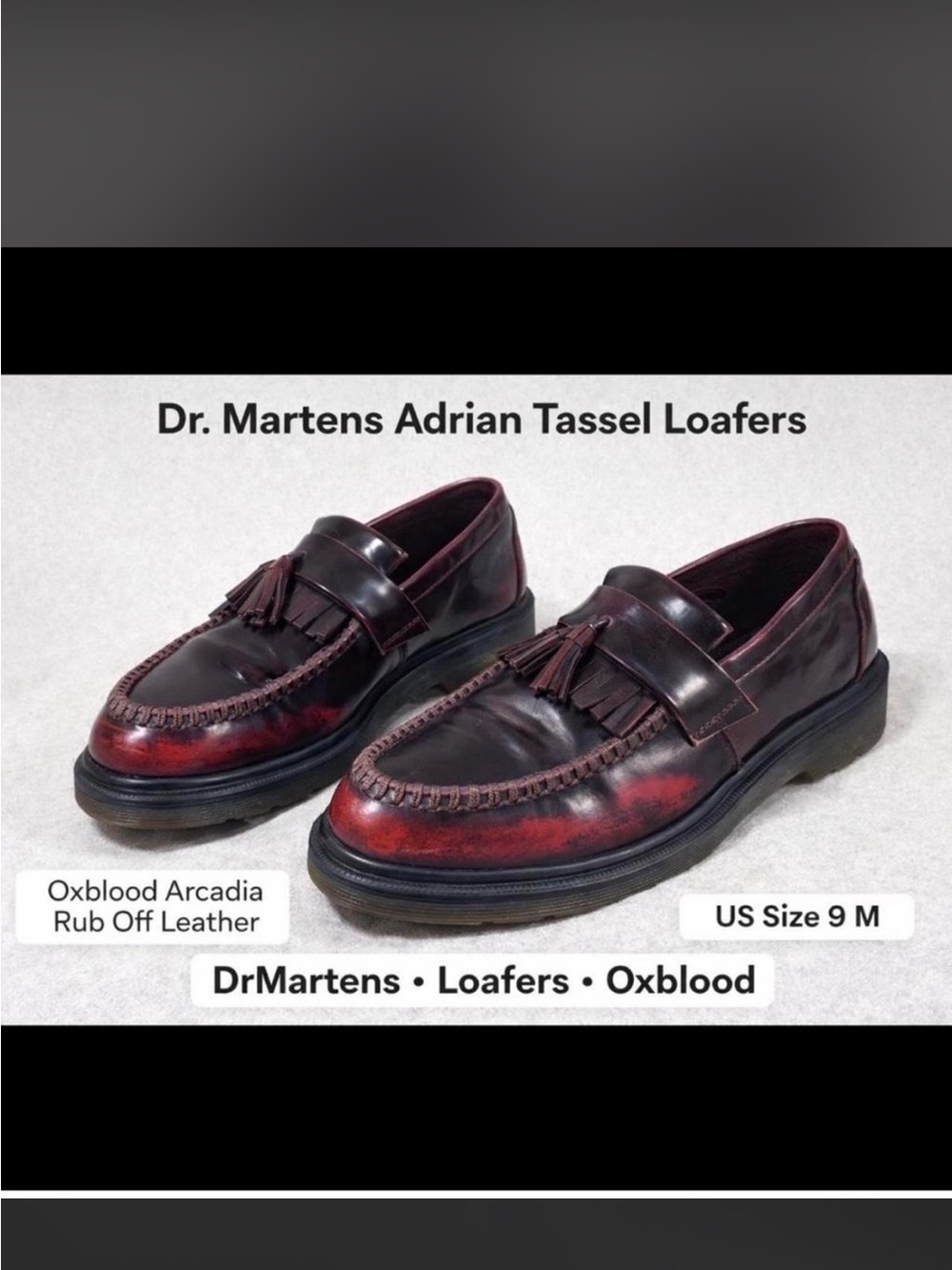 Dr. Martens Adrian Tassel Loafers - Oxblood/Burgundy